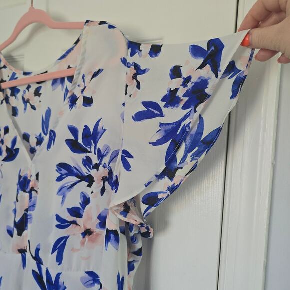 Torrid Floral Babydoll Georgette Flutter Sleeve Blouse Peplum Plus Size 3x - Picture 6 of 15